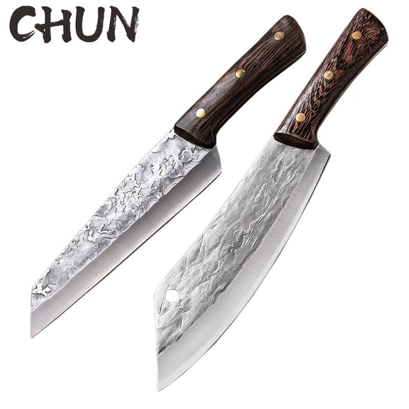 Cooking Boning Knife Kitchen Meat Cleaver Japanese High Carbon Steel Knife Handmade Chef Butcher Kitchen Knife & Protective Case
