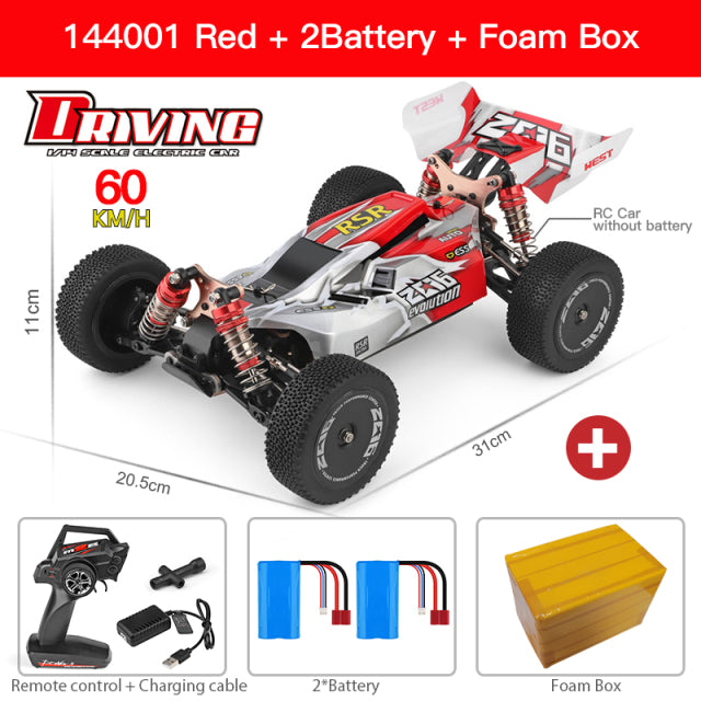 Voiture de course radiocommandée 2,4 GHz WLtoys 144001 pour enfant, jouets télécommandés, tout-terrain 4WD, à grande vitesse 70 km/h, A959 959B