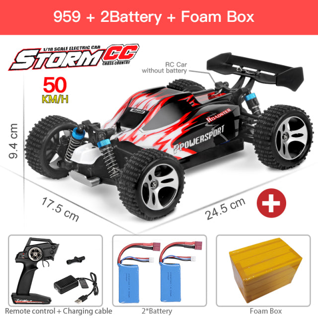 Voiture de course radiocommandée 2,4 GHz WLtoys 144001 pour enfant, jouets télécommandés, tout-terrain 4WD, à grande vitesse 70 km/h, A959 959B