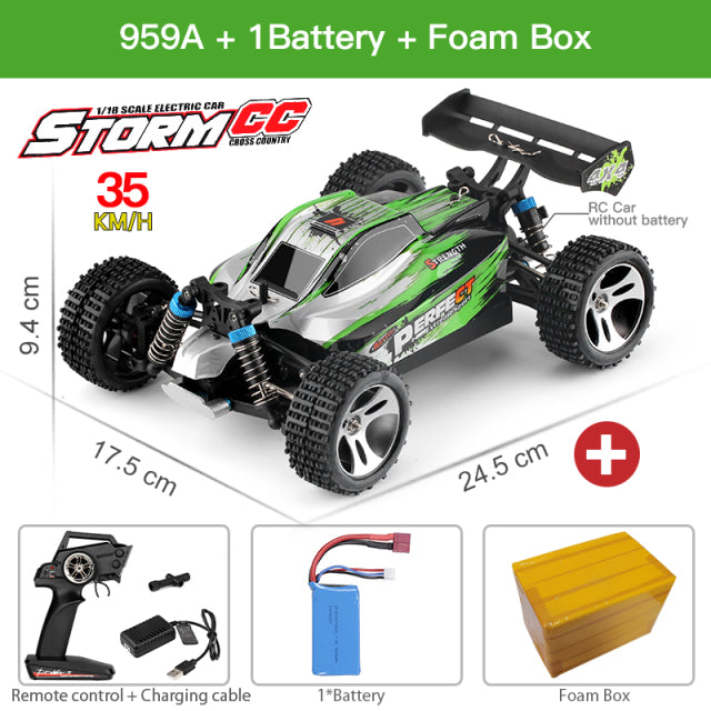Voiture de course radiocommandée 2,4 GHz WLtoys 144001 pour enfant, jouets télécommandés, tout-terrain 4WD, à grande vitesse 70 km/h, A959 959B