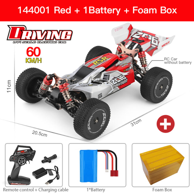 Voiture de course radiocommandée 2,4 GHz WLtoys 144001 pour enfant, jouets télécommandés, tout-terrain 4WD, à grande vitesse 70 km/h, A959 959B