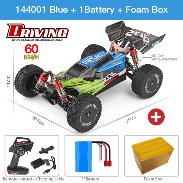 Voiture de course radiocommandée 2,4 GHz WLtoys 144001 pour enfant, jouets télécommandés, tout-terrain 4WD, à grande vitesse 70 km/h, A959 959B