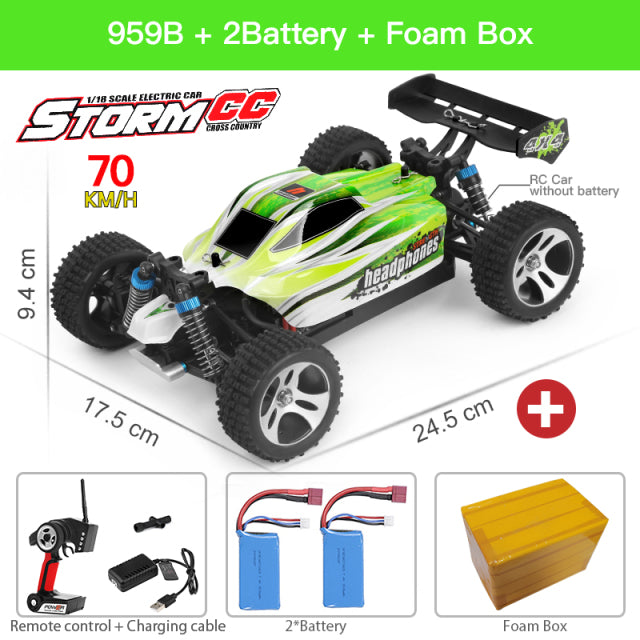Voiture de course radiocommandée 2,4 GHz WLtoys 144001 pour enfant, jouets télécommandés, tout-terrain 4WD, à grande vitesse 70 km/h, A959 959B