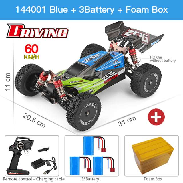 Voiture de course radiocommandée 2,4 GHz WLtoys 144001 pour enfant, jouets télécommandés, tout-terrain 4WD, à grande vitesse 70 km/h, A959 959B
