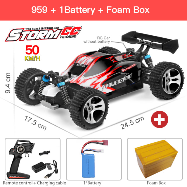 Voiture de course radiocommandée 2,4 GHz WLtoys 144001 pour enfant, jouets télécommandés, tout-terrain 4WD, à grande vitesse 70 km/h, A959 959B