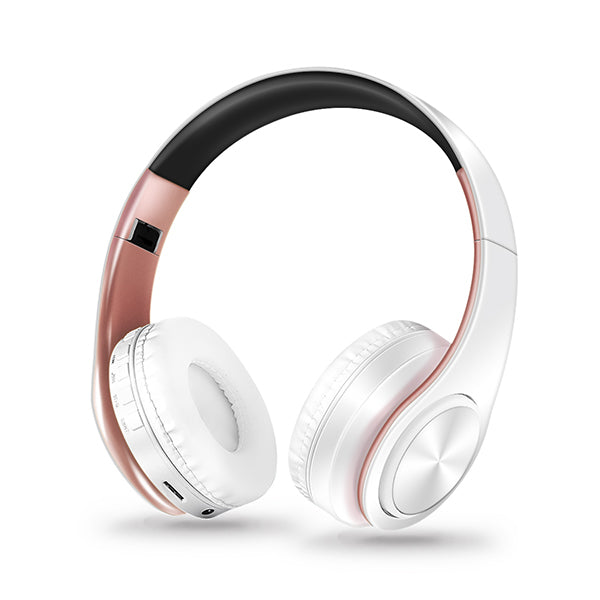 Écouteurs Bluetooth sans fil stéréo pliables avec microphone, Casque d&#39;écoute pour sport mains libres, pour lecteur MP3