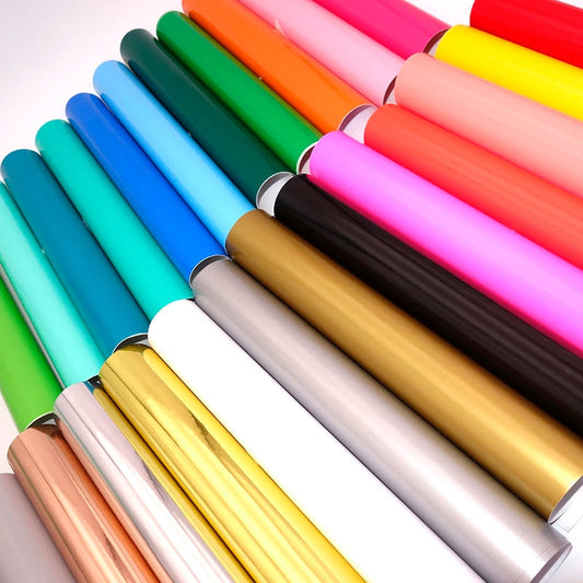 Multicolor Adhesive Craft Permanent Vinyl Roll Design Lettering Film Cup Glass Decal Sticker Xmas Card DIY Self-adhesive Film